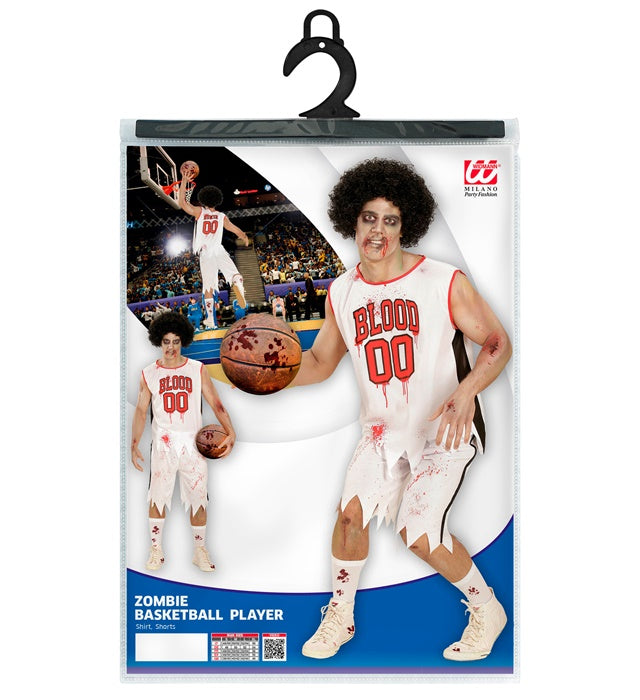 Zombie Basketballspieler Kostüm mit Shirt und Shorts für Fasnacht