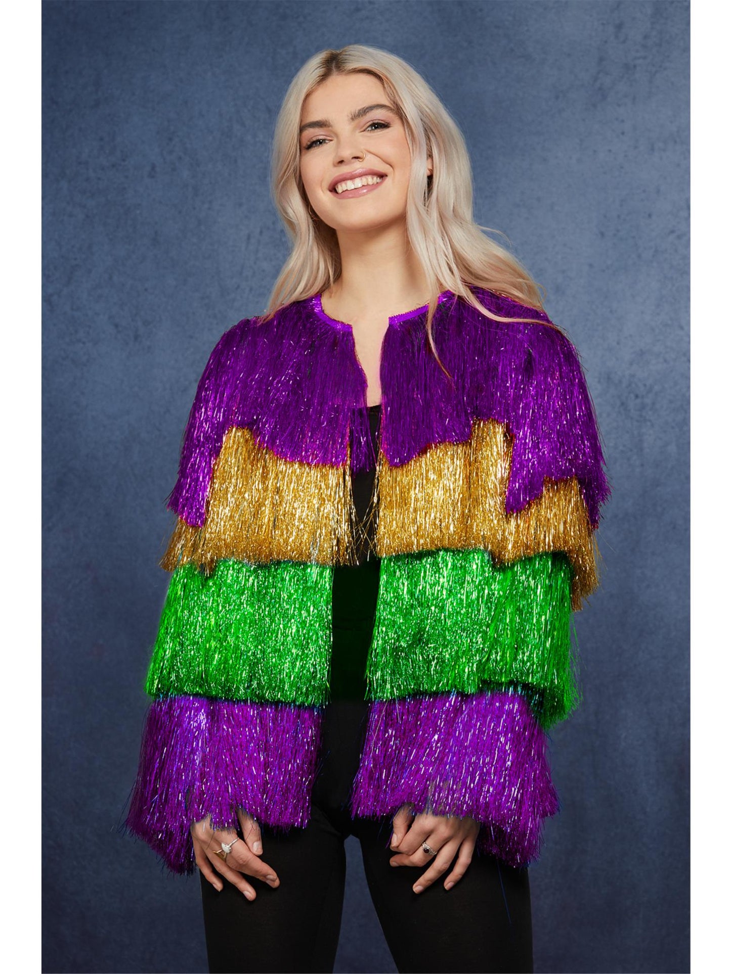Smiffys Fever Tinsel Mardi Gras Jacket für Damen