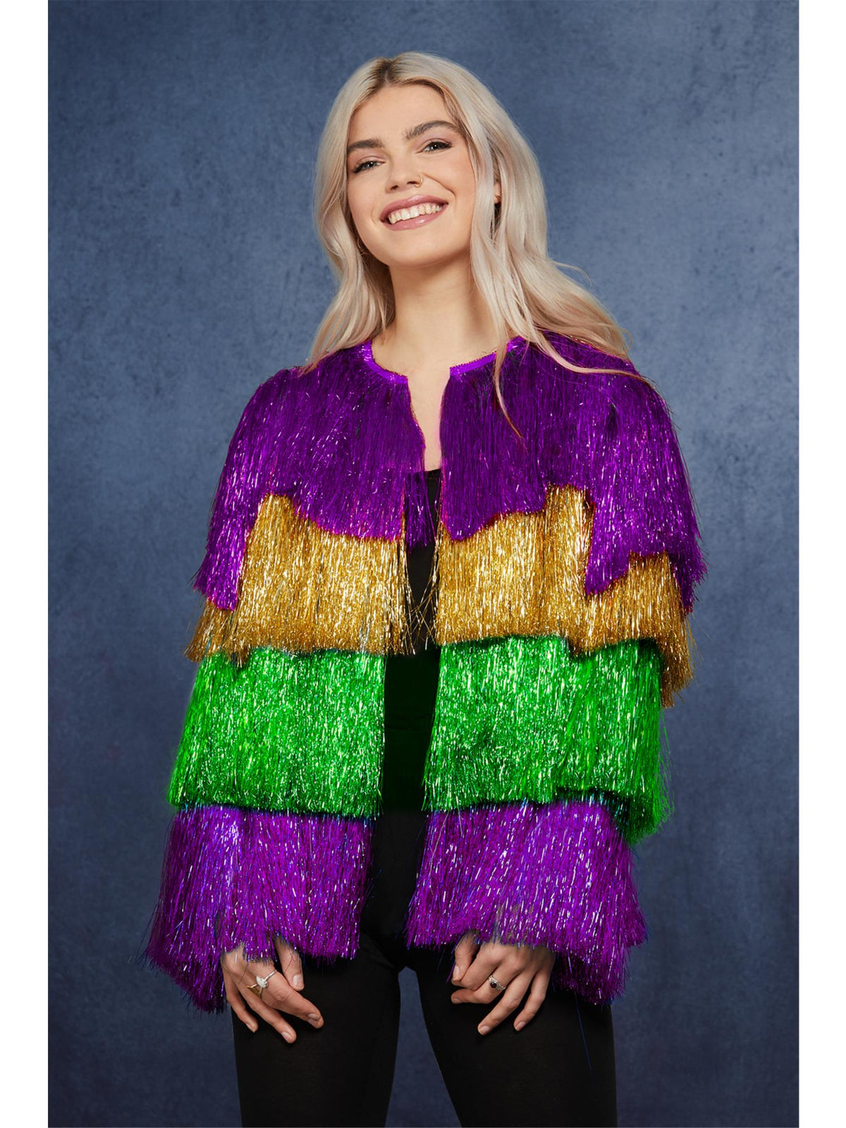 Smiffys Fever Tinsel Mardi Gras Jacket CS für Damen