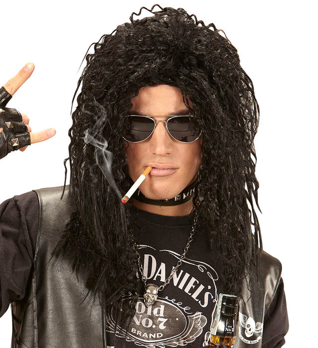 Hard Rock Perücke mit voluminösem punkigem Haar für Fasnacht und Karneval