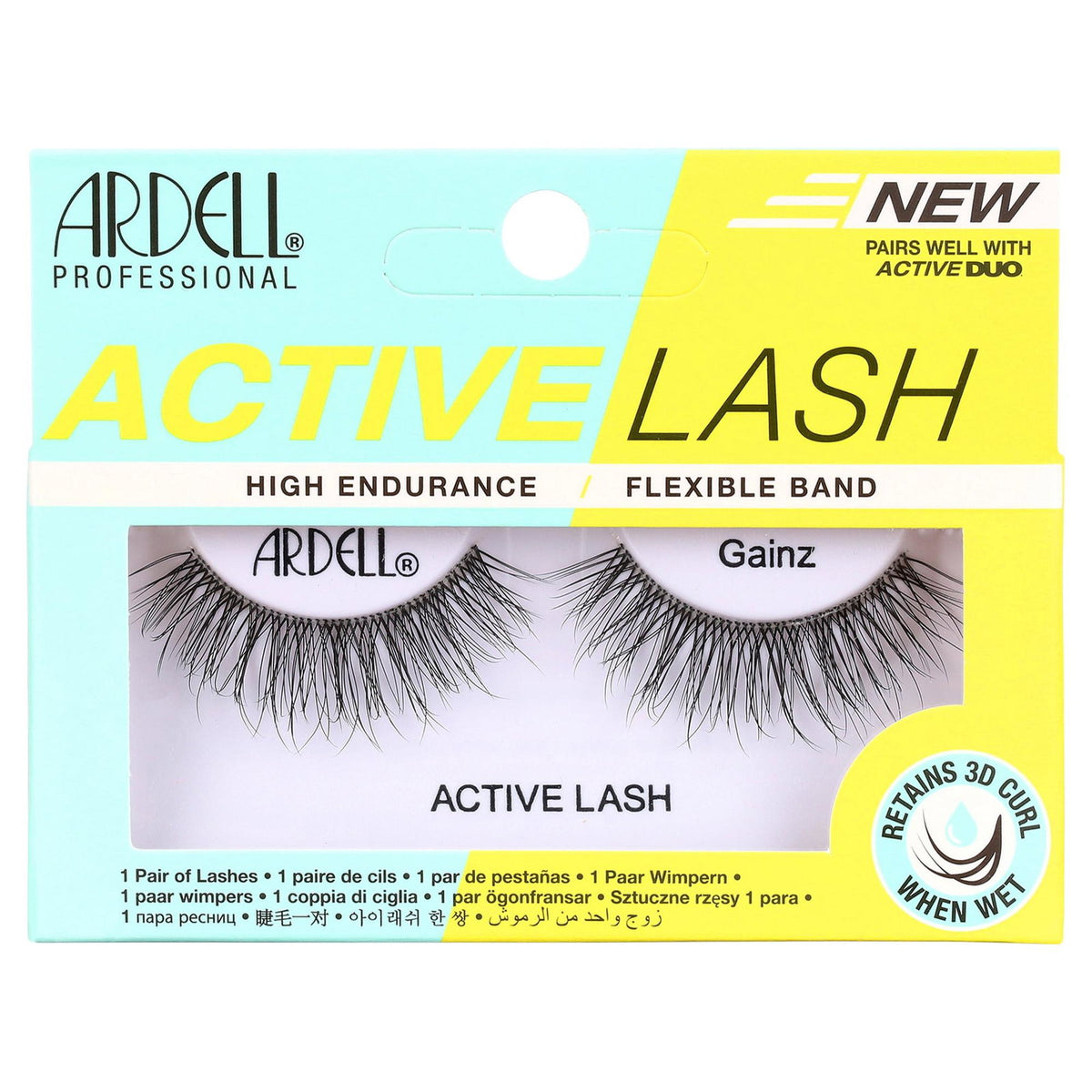 Ardell, Active Lashes Gainz, Flexible Band, False Eyelashes