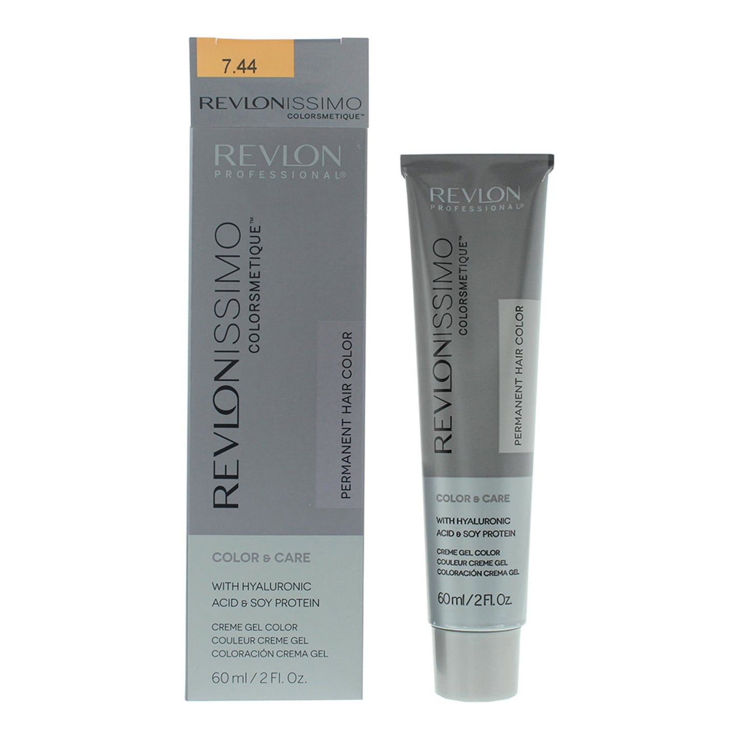 Revlon, Revlonissimo Colorsmetique, Permanente Haarfarbe, 7.44 Medium Intensive Copper Blonde, 60 ml