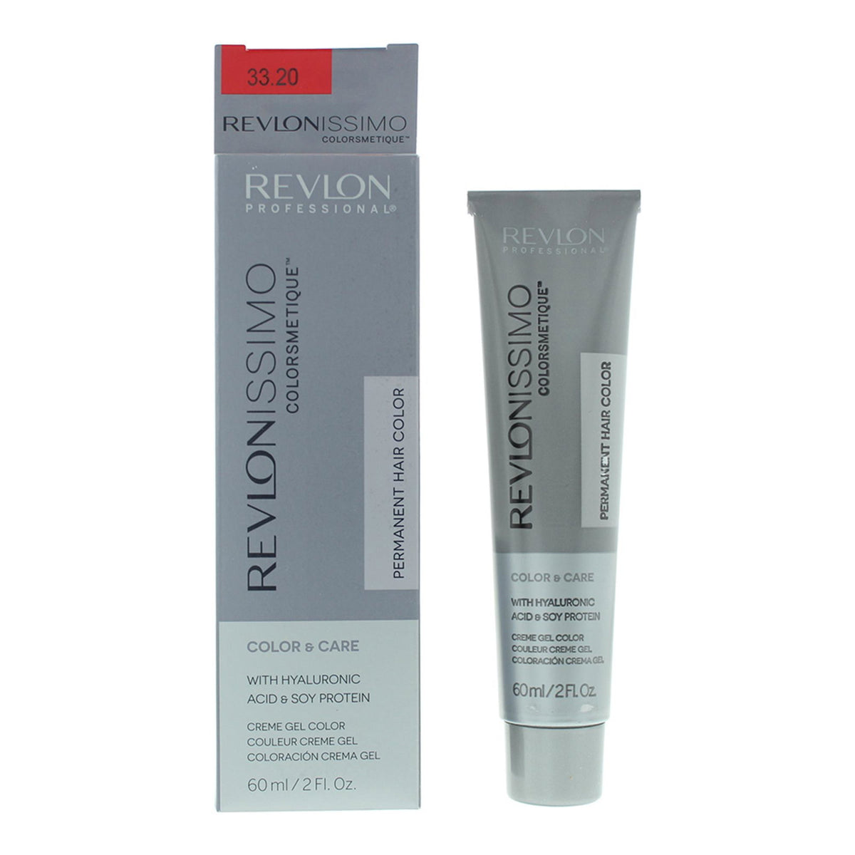 Revlon, Revlonissimo Colorsmetique, Sojaprotein, Permanente Haarfarbe, 33.20 Intense Dark Burgundy, 60 ml