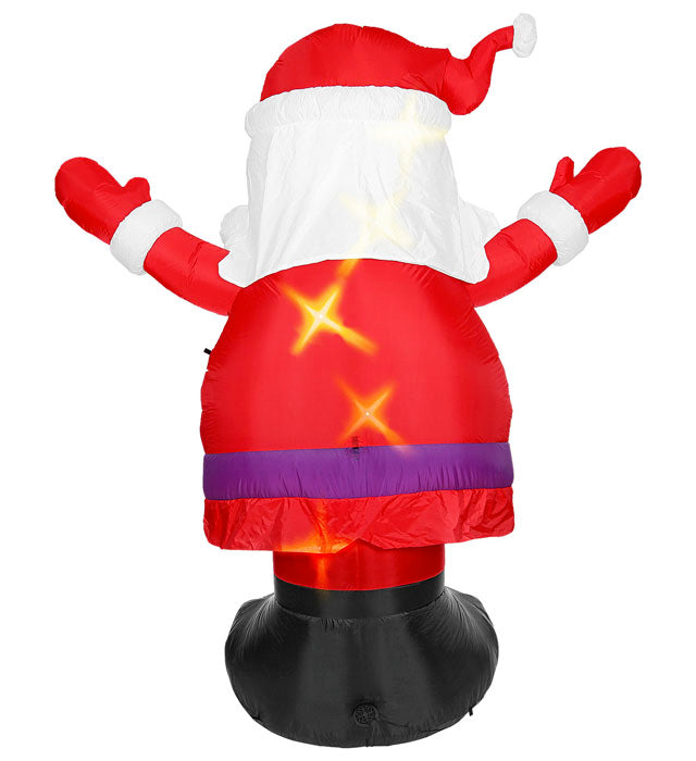 Aufblasbarer leuchtender Santa Claus 300 cm Weihnachtsdekoration mit Gebläse im Garten