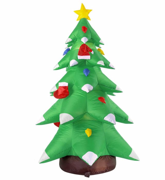 Aufblasbarer leuchtender Weihnachtsbaum 183 cm mit integriertem Gebläse und LED-Beleuchtung