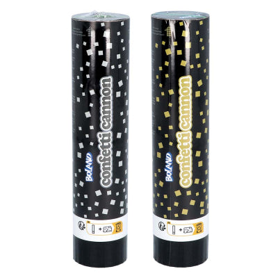 Boland Konfetti Kanone 20cm Party Popper in Silber oder Gold