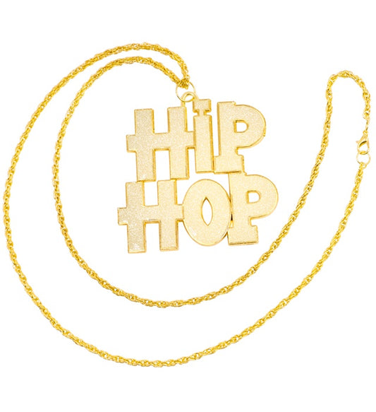 Goldene Hip Hop Kette als Fasnachts-Accessoire
