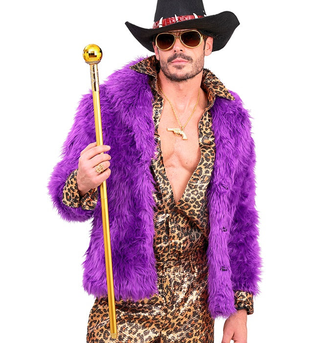 Zerlegbarer goldener Stab 87 cm als Fasnacht- und Karneval-Accessoire