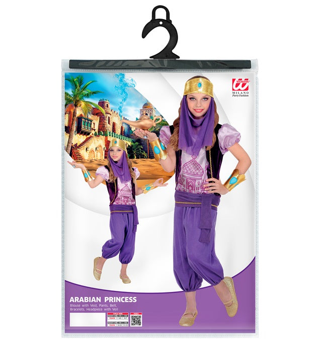 Arabische Prinzessin Kostüm mit Bluse, Weste, Hose und Schleier für Fasnacht