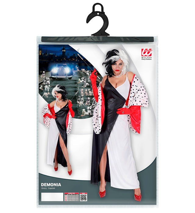 Dämonisches schwarzes Kleid mit Umhang für Fasnacht und Kostümparty