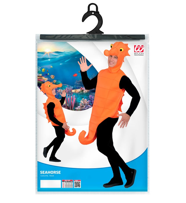 Seepferdchen Maske für Fasnacht Kostüm, farbenfrohes Tierkostüm