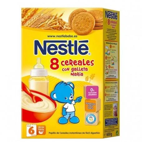 NESTLE NESTLE Papilla De 8 Cereales Integrales Con Galleta María 600 g Kosmetik