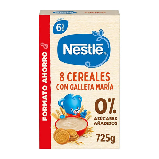 NESTLE NESTLE Papilla 8 Cereales mit Galleta María Babynahrung 6 Monate 725 g Kosmetik