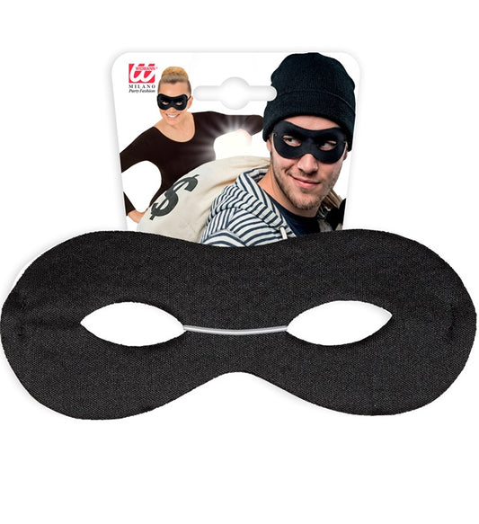 Schwarze Augenmaske im Dieb-Stil für Fasnacht und Mottopartys