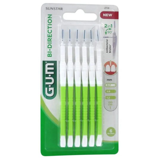 GUM GUM Gummi Bi-Richtung 0,7 mm Grün Kosmetik Zubehör