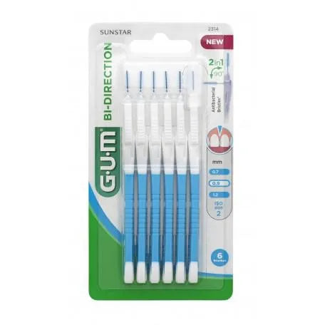 GUM GUM Gummi-Bi-Direktionsbürste 0,9 mm für präzise Anwendung Kosmetik