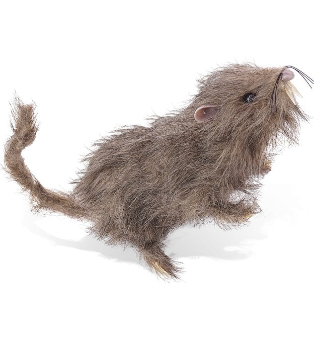 Haarige Ratten-Figur 21 cm realistisches Tierdekor Fasnacht Halloween