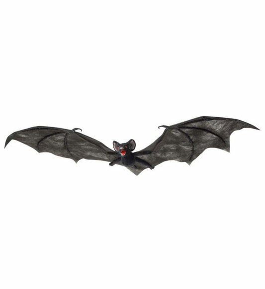 Schwarze Fledermaus Deko mit 74 cm Spannweite, hängend