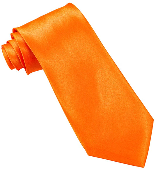 Neonorangene Satin-Krawatte als auffälliges Fasnacht-Accessoire