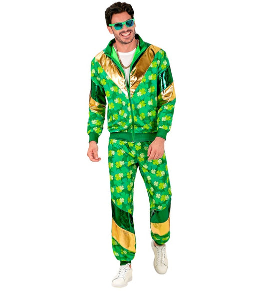 St. Patrick's Day Trainingsanzug bestehend aus grünem Oberteil und Hose für festliche Anlässe