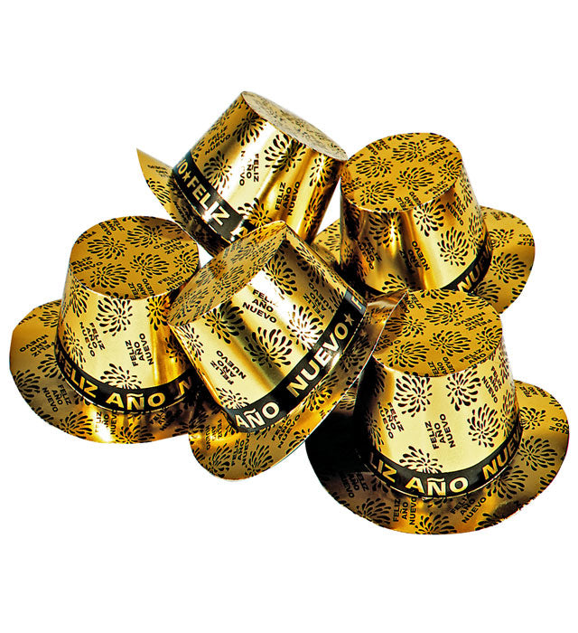 Goldener Zylinder für Fasnacht und Silvester mit elegantem Design