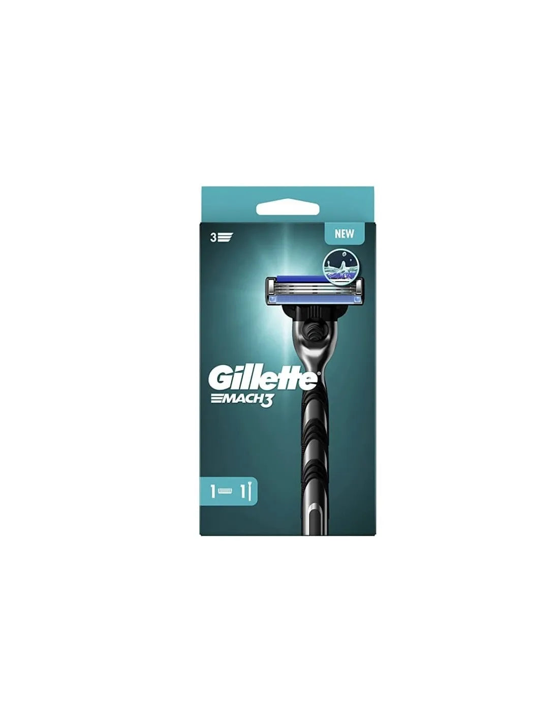 GILLETTE Gillette Mach-3 Rasierapparat mit 1 Klinge Nachfüllpackung Kosmetik