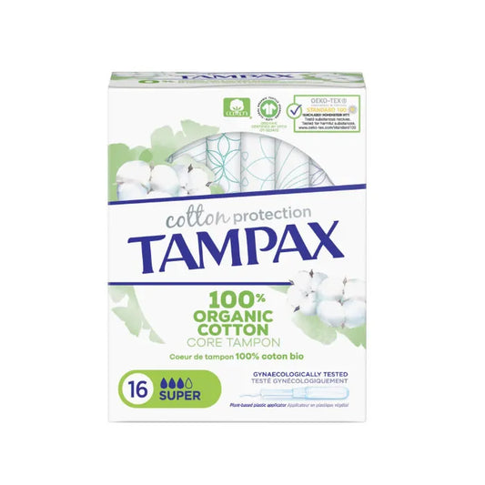 TAMPAX TAMPAX Organic Super Tampon 16 Stück Bio Baumwolle Tampons Kosmetik