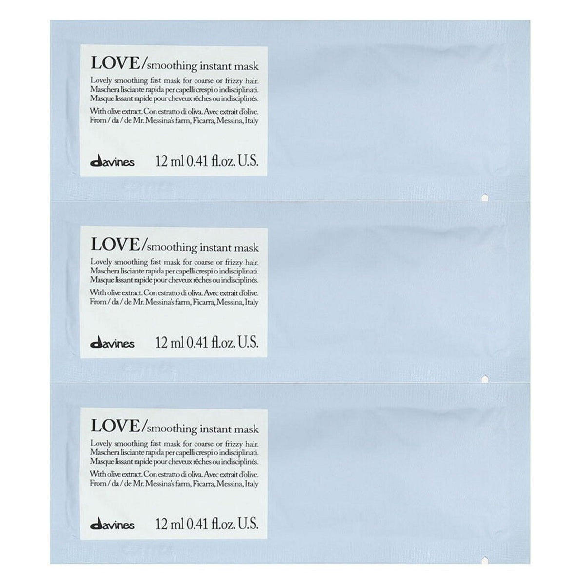 Davines LOVE Smoothing Haarbehandlungs-Crememaske 12 x 12 ml