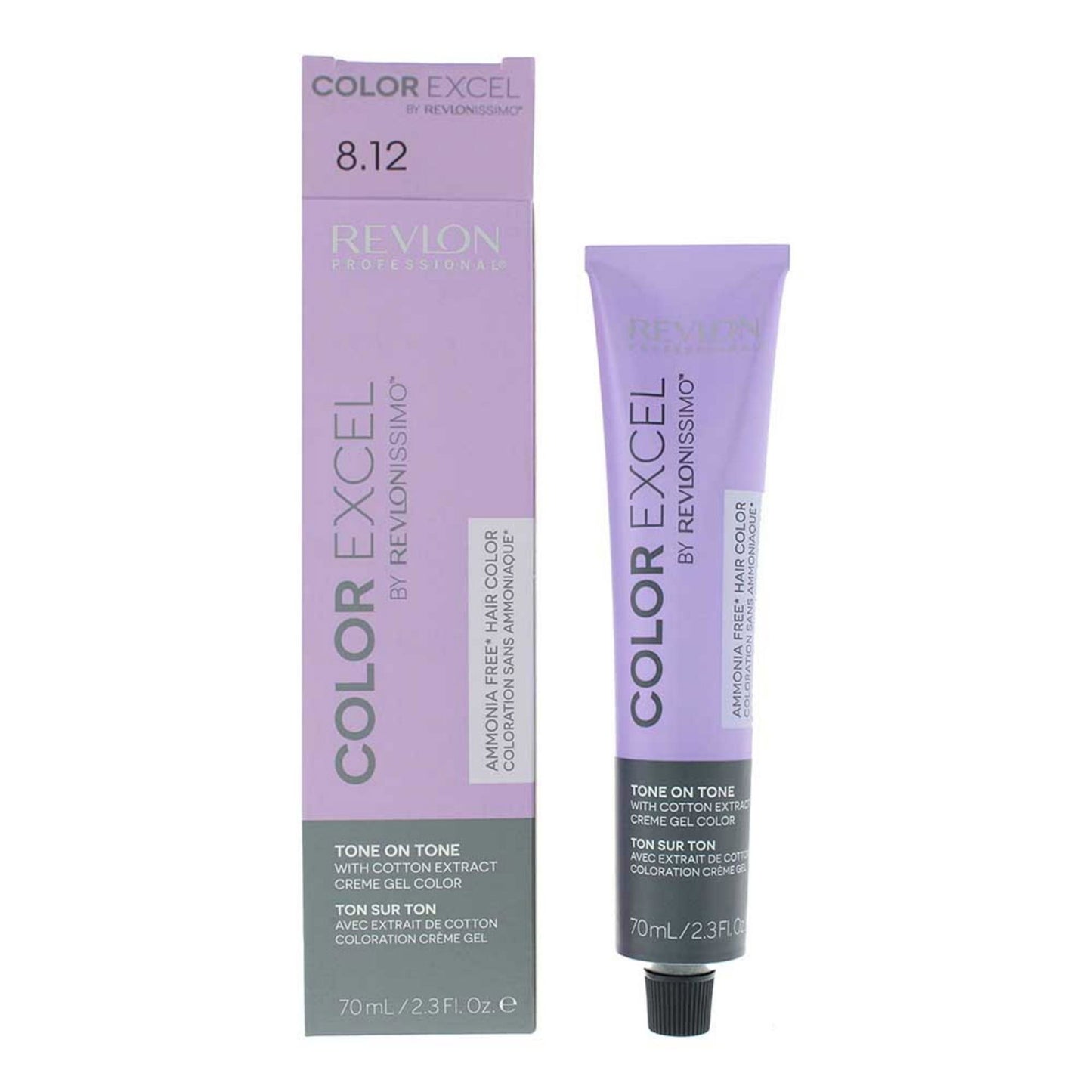 Revlon, Color Excel, Semi-permanente Haarfarbe, 8.12 Light Ash Iridescent Blonde, 70 ml