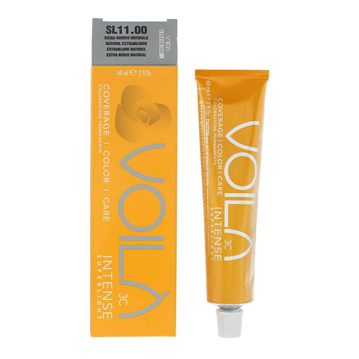 Intercosmo, Voila 3C Intense Superlight, Permanente Haarfarbe, 11 Natural Extra Blonde, 60 ml