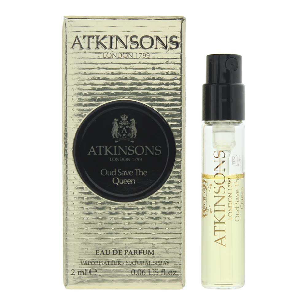 Atkinsons, Oud Save The Queen, Eau de Parfum, Für Frauen, 2 ml Fläschchen