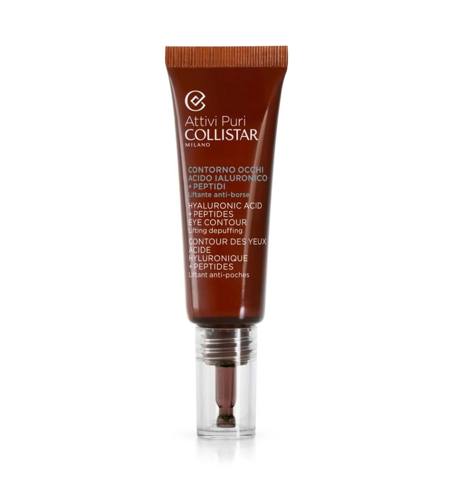Collistar, Attivi Puri, Hyaluronic Acid + Peptide, Anheben & Abschwellen, Täglich, Augenserum, 15 ml