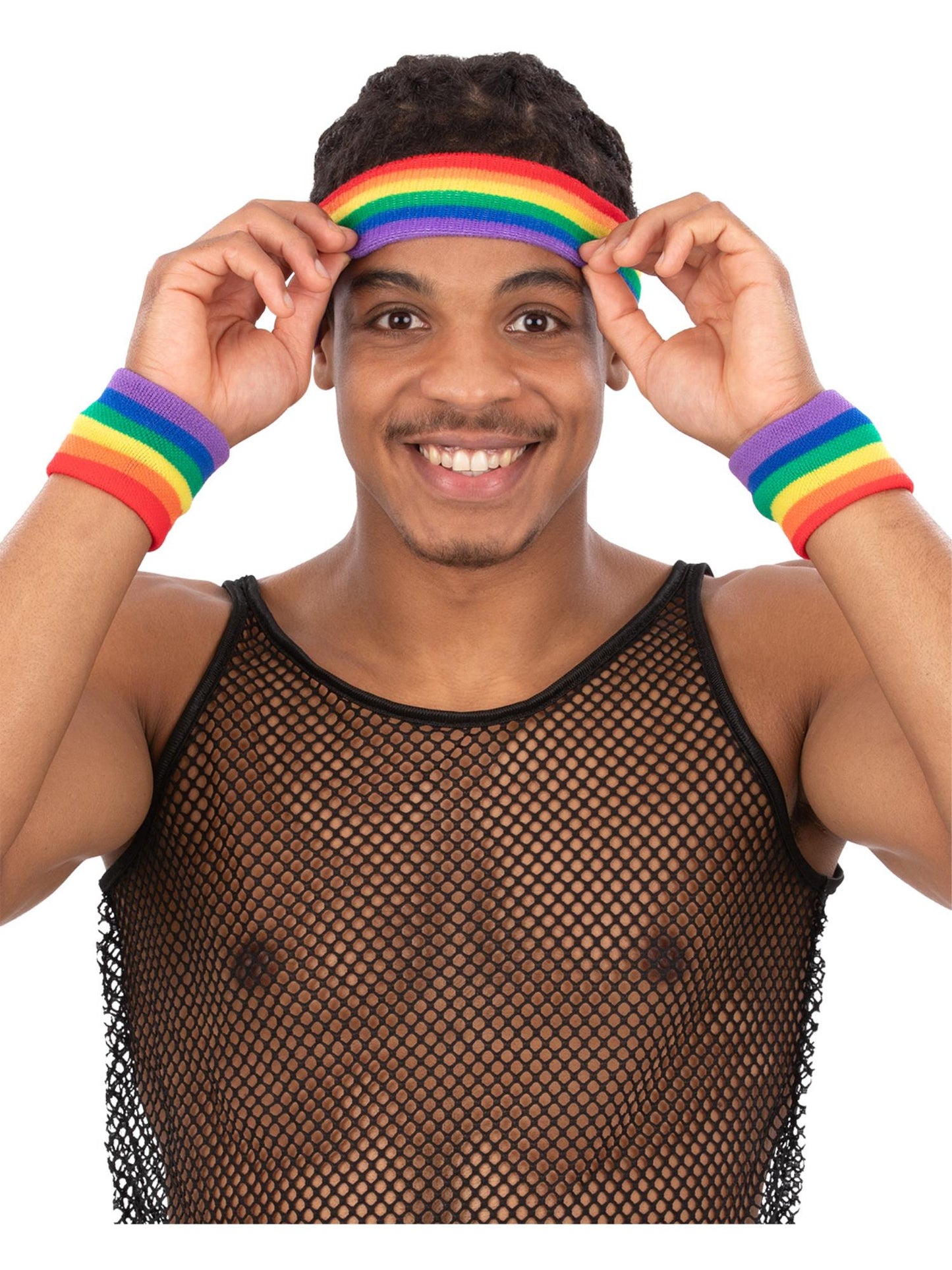 Smiffys Rainbow Sweatbands AC für Unisex