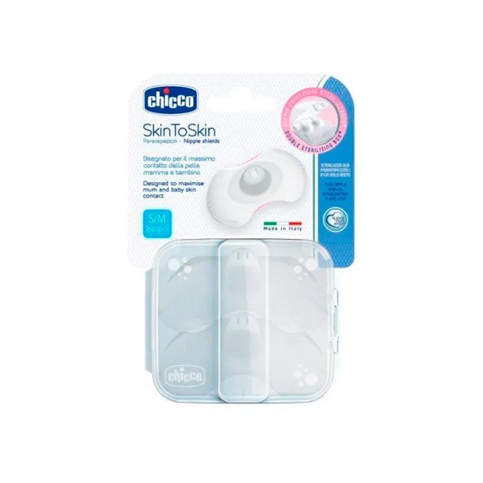 Chicco SkinToSkin Nippelschoner aus Silikon S-M, 2 Stück
