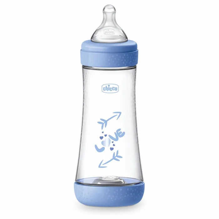 Chicco Perfect Silikon-Babyflasche 300 ml blau ab 4 Monaten
