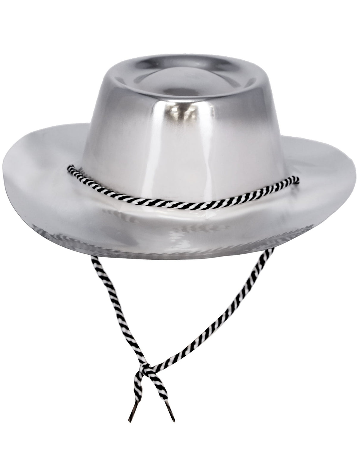 Smiffys Silver Metallic Cowboy Hat für Erwachsene in Silber – Detailansicht