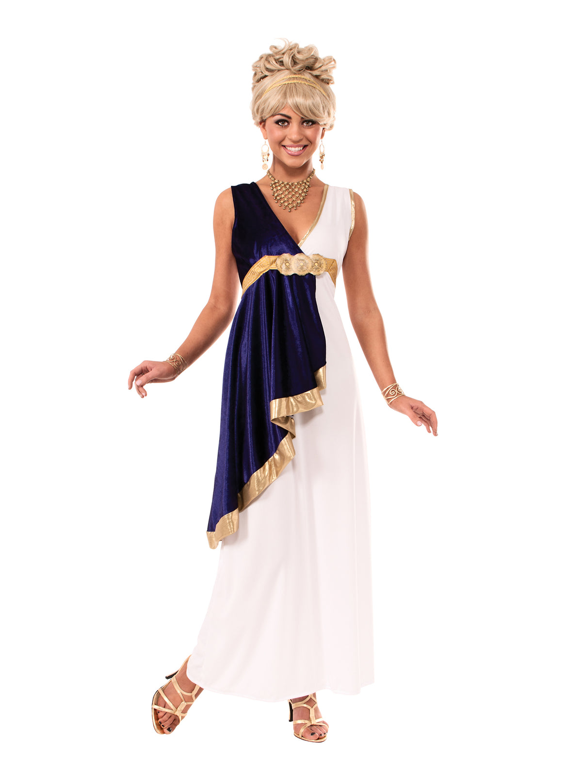 Rubies Grecian Costume Kostüm für Damen mit Kleid, Brosche und Kopfschmuck