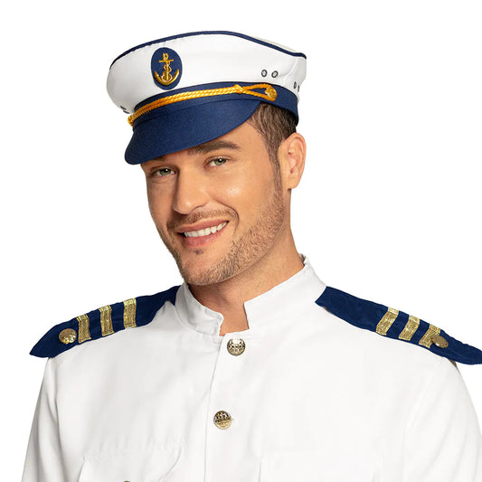 Boland Verstellbare Piloten Kapitäns Mütze weiss
