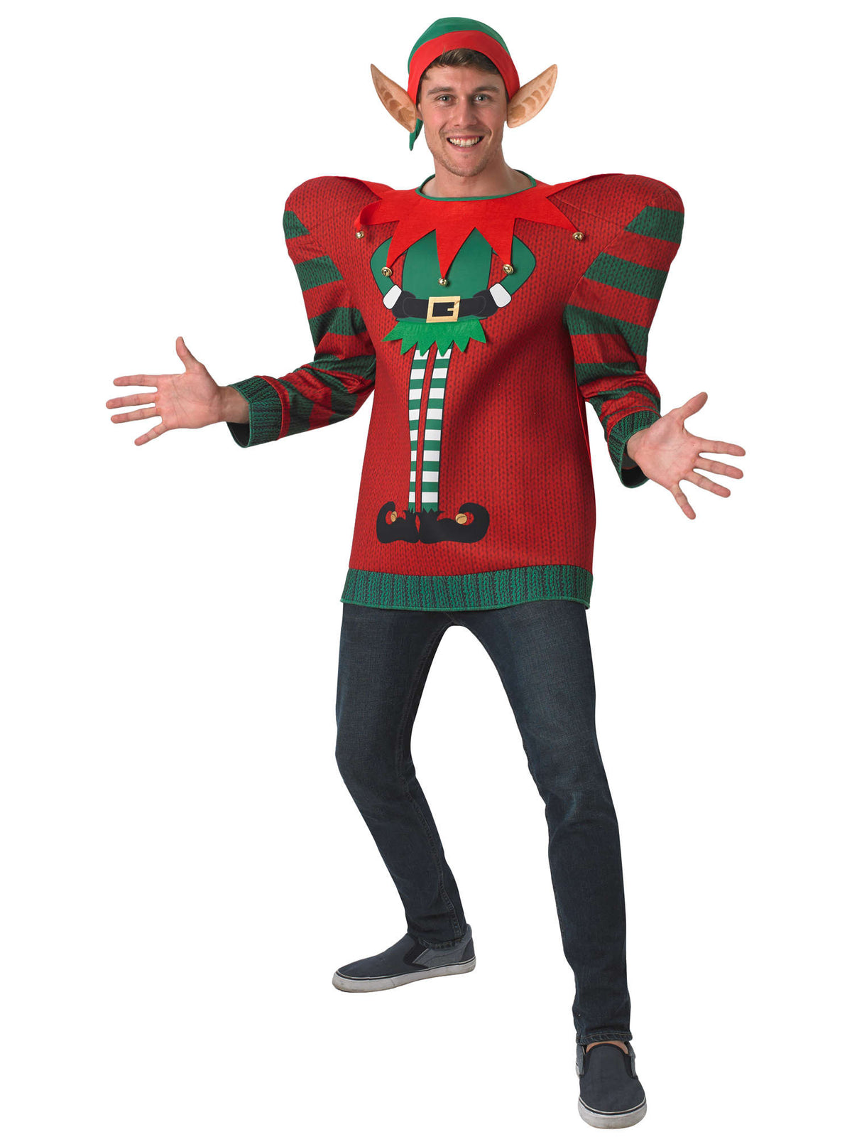 Rubies Elf Christmas Jumper Kostüm für Erwachsene für Herren