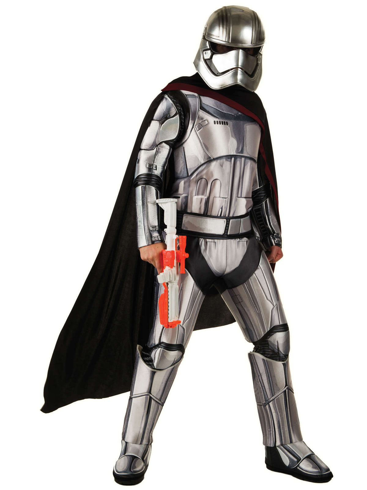 Rubies Captain Phasma Kostüm für Herren XL mit Umhang, Gürtel und Maske