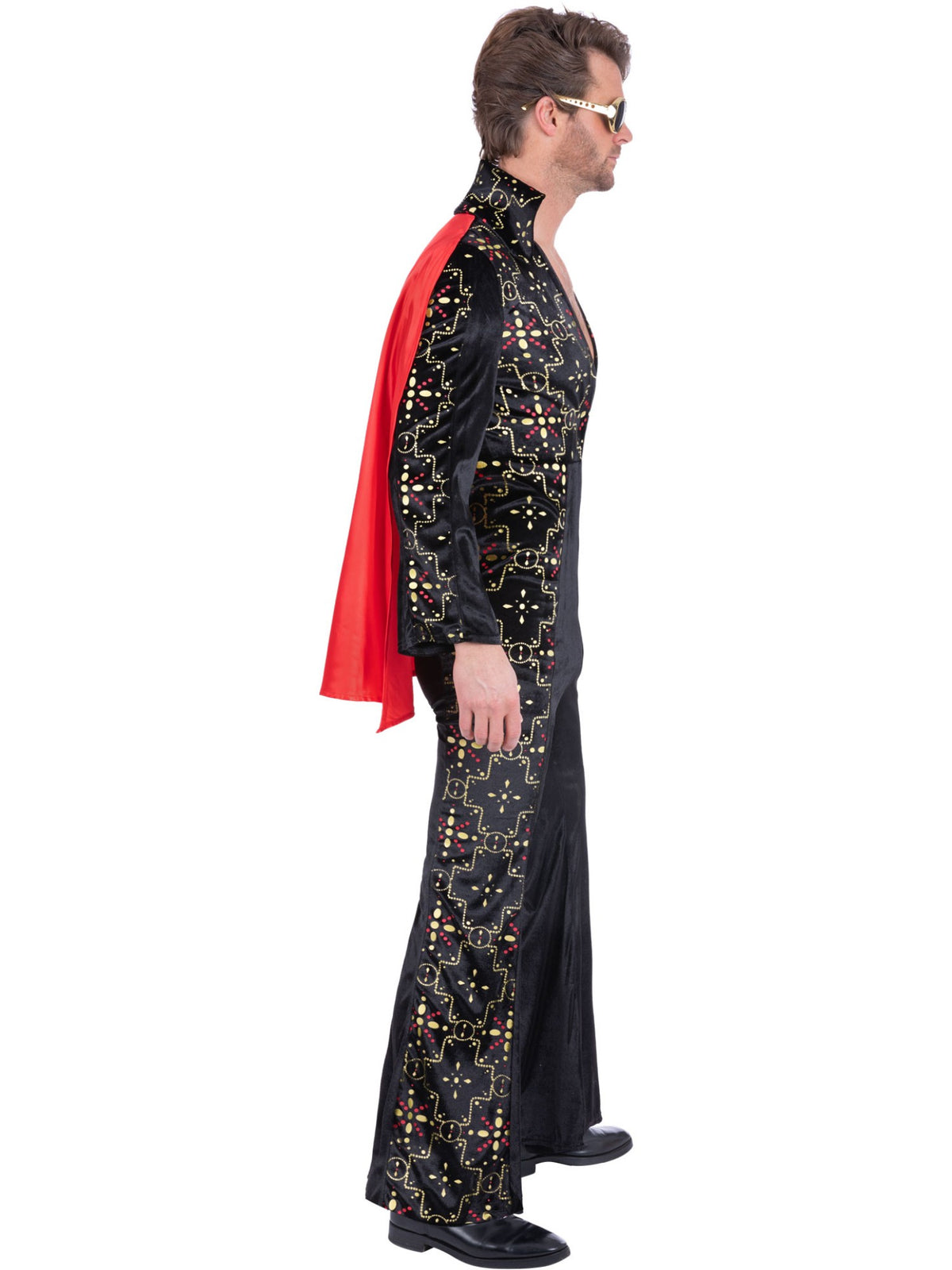 Smiffys Elvis Black Rhinestone Costume CS für Herren