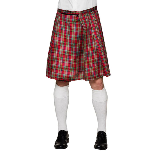 Boland Rot Tartan Kilt – Herren Festival Kilt Größe M/L