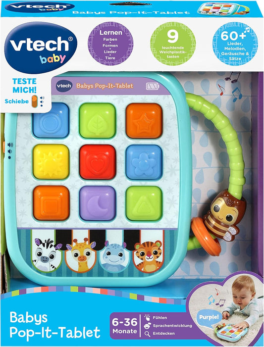 Vtech Baby-Tablet mit Lerninhalten zu Formen, Farben und Tieren – Für Kinder von 6-36 Monaten
