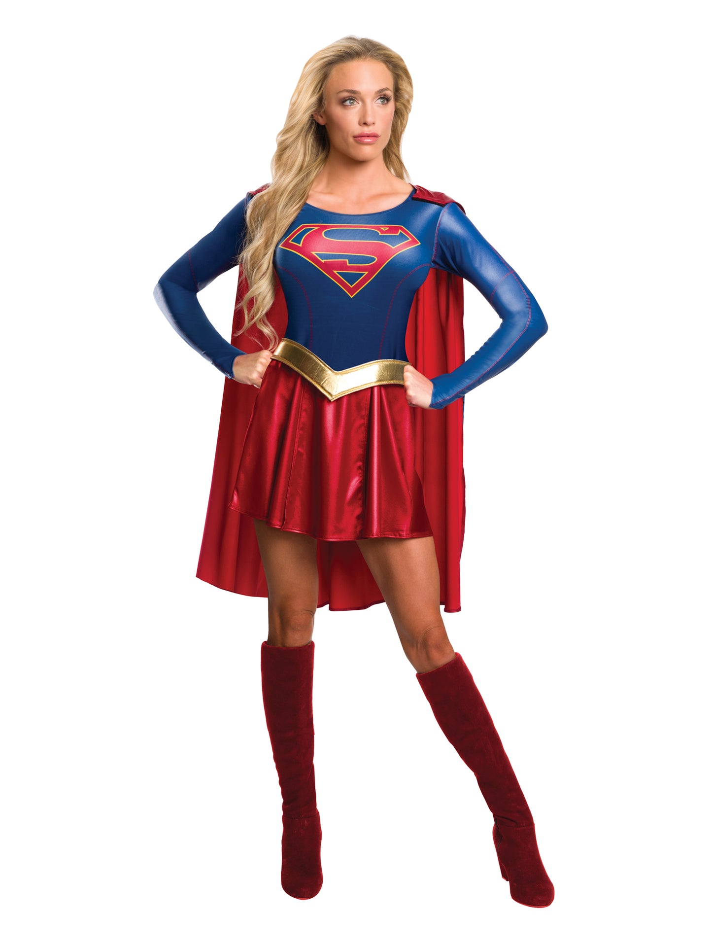 Rubies Supergirl TV-Series-Kostüm für Damen mit Kleid und Umhang