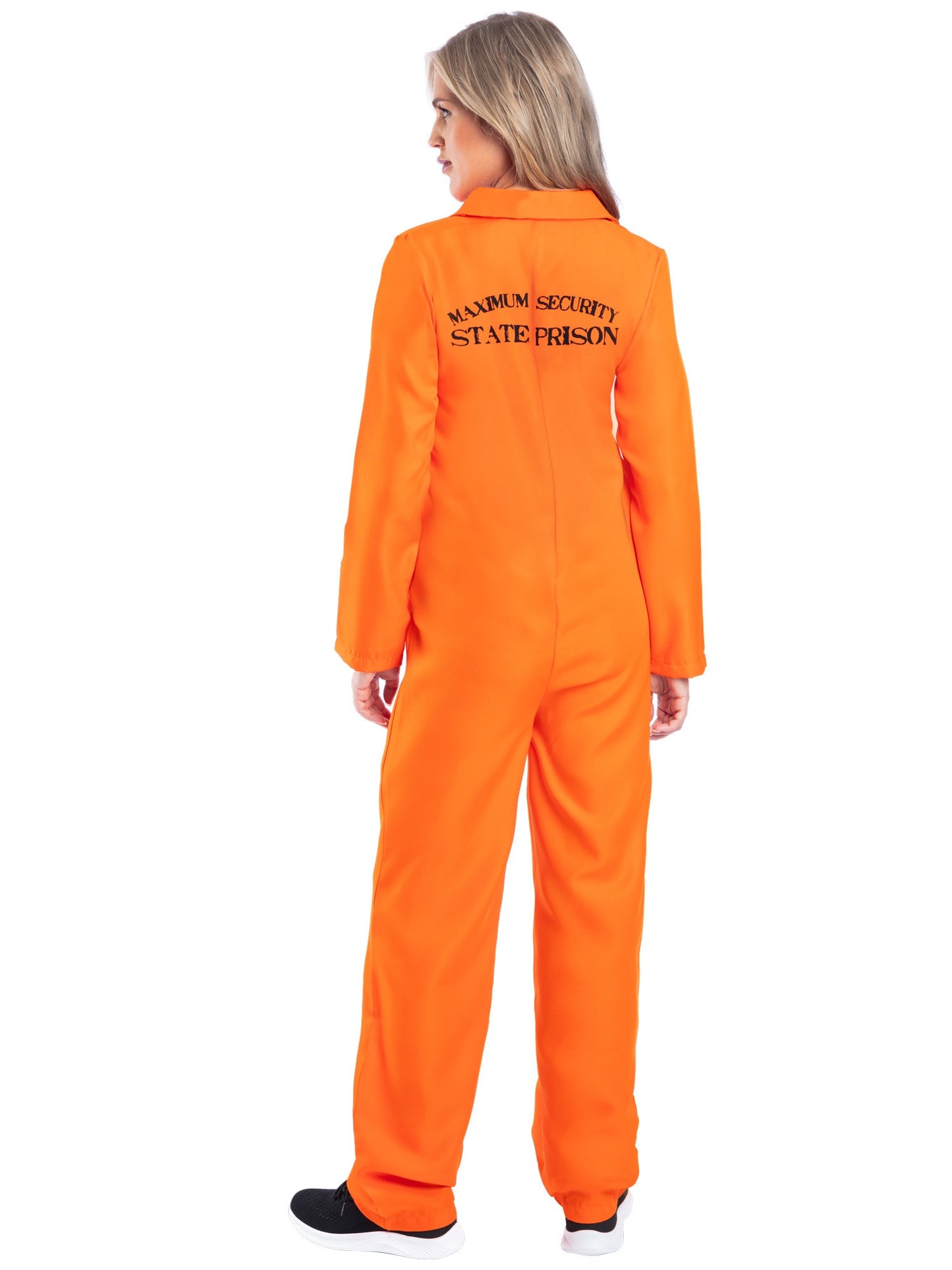 Smiffys ROBBER Escaped Prisoner Kostüm orange für Damen – Detailansicht