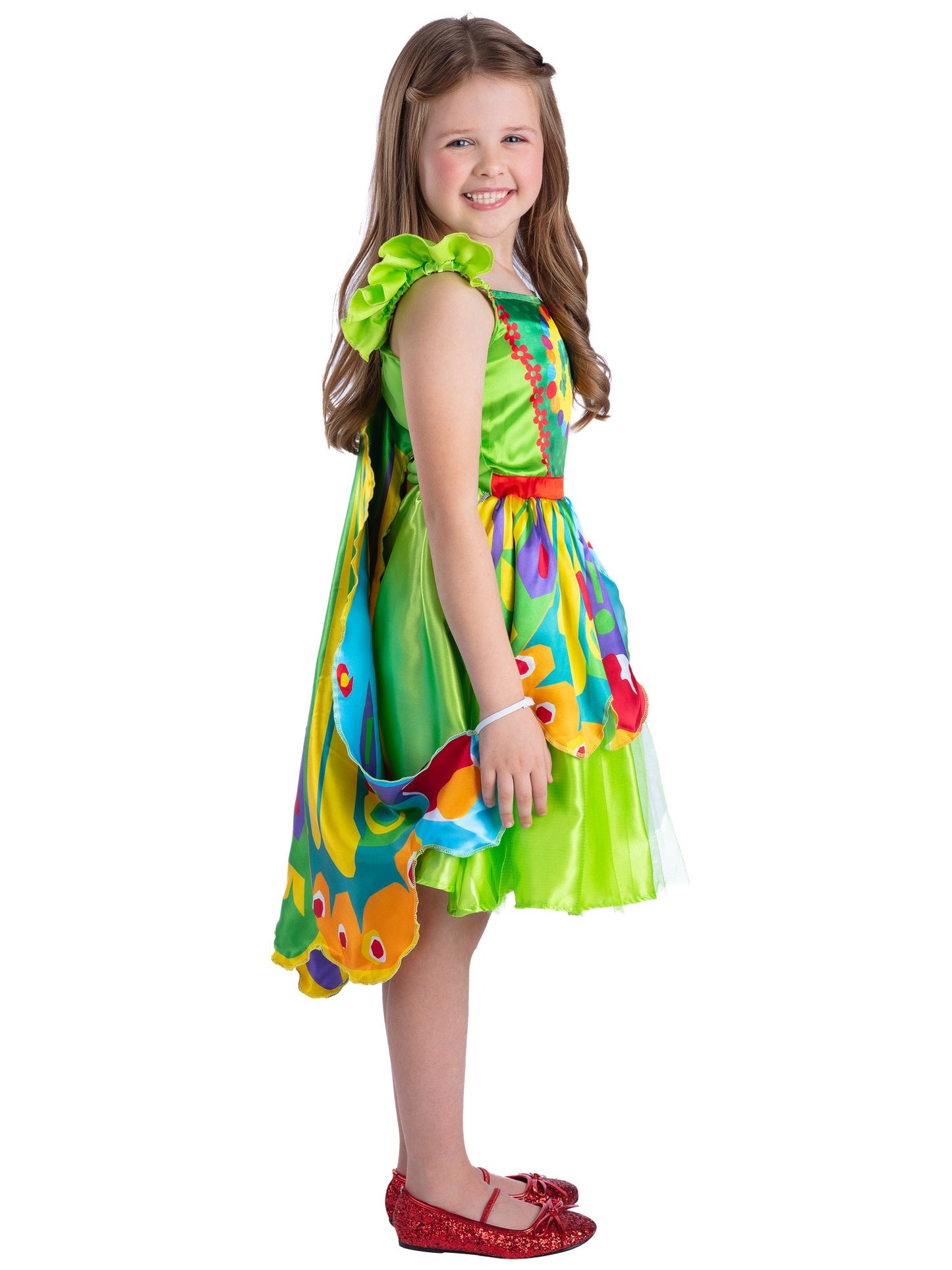 Smiffys The Very Hungry Caterpillar Schmetterlingskostüm für Kinder mit Kleid und Flügeln – Seitenansicht