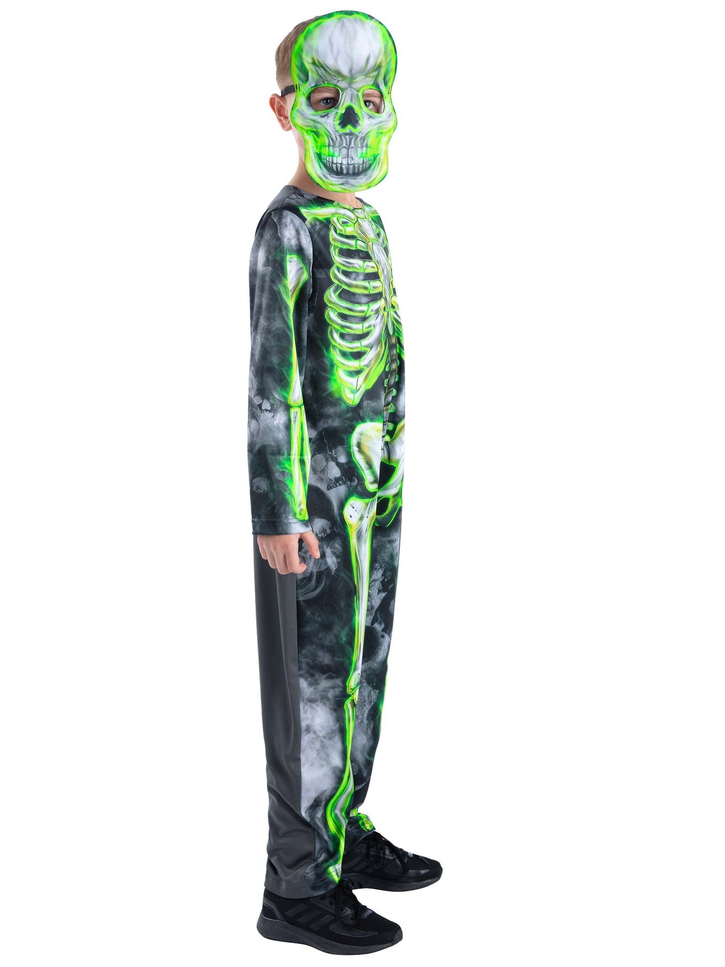 Smiffys Glow Skeleton Costume CS für Jungen