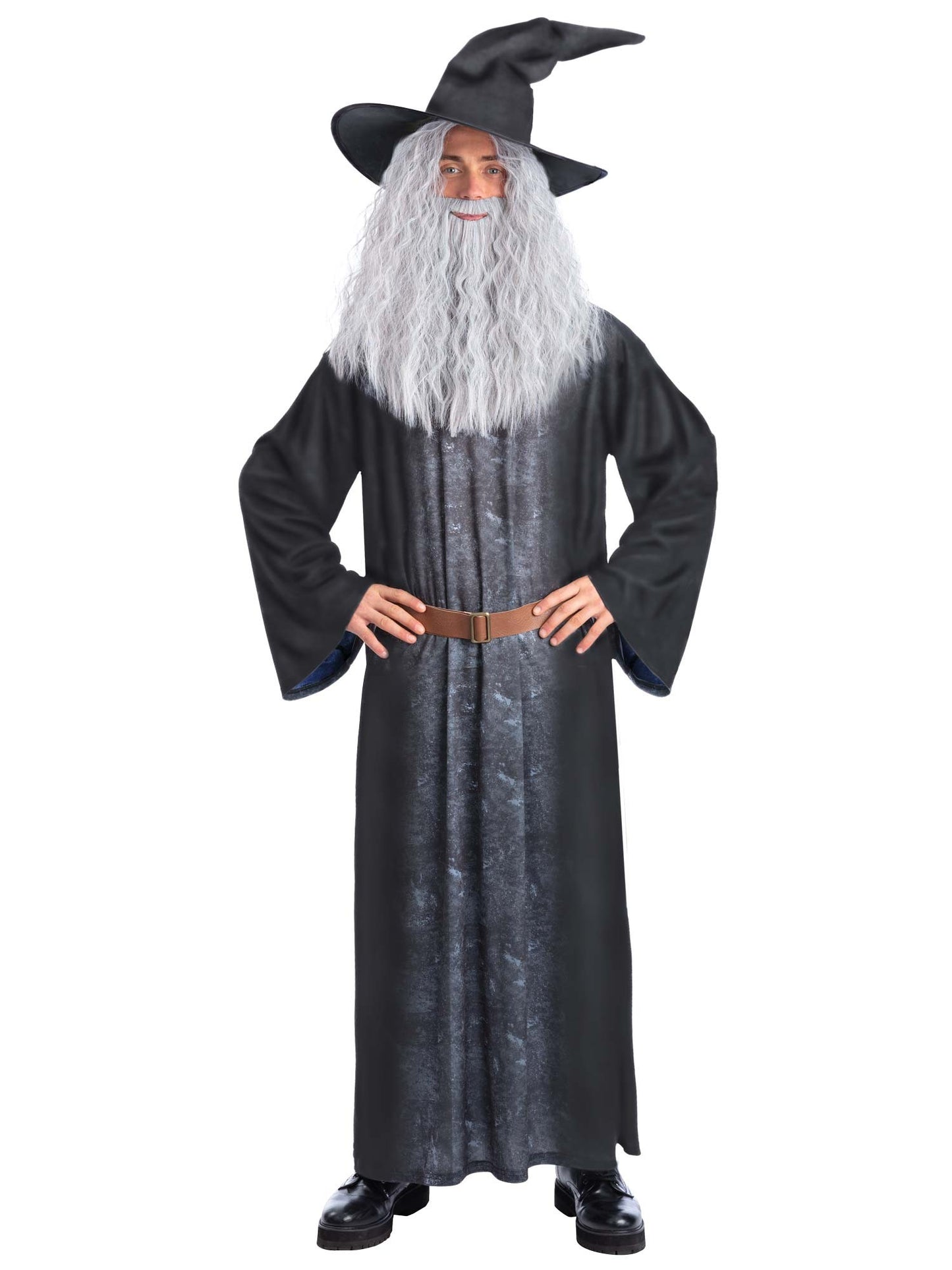 Smiffys Sorcerer Costume Zauberer-Kostüm für Herren mit Robe, Gürtel und Hut