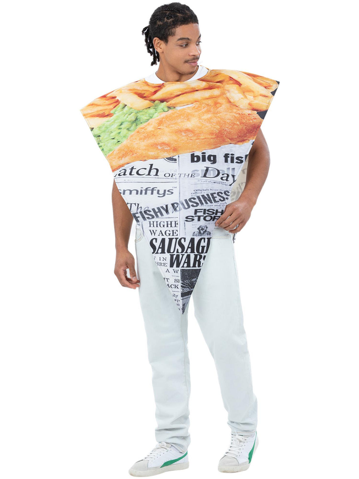Smiffys FOOD Fish & Chips Costume CS für Unisex
