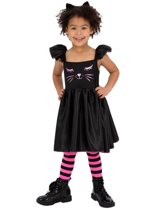 Smiffys Katzenkostüm für Mädchen mit Kleid und Haarreif – Produktansicht
